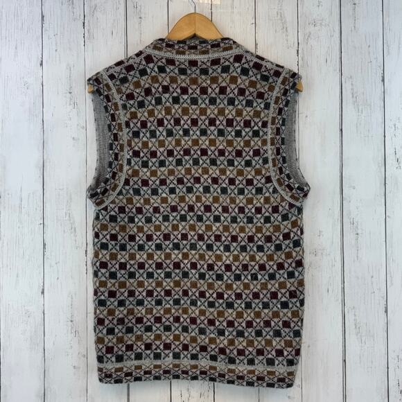 Amazonias Breckenridge Hand Knitted V-Neck Sweater Vest Cardigan Size Small - Picture 7 of 11